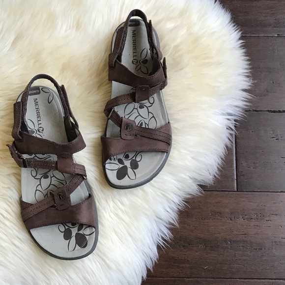 Merrell Shoes - Merrell Swivel Leather Bracken Leather Sandals 8